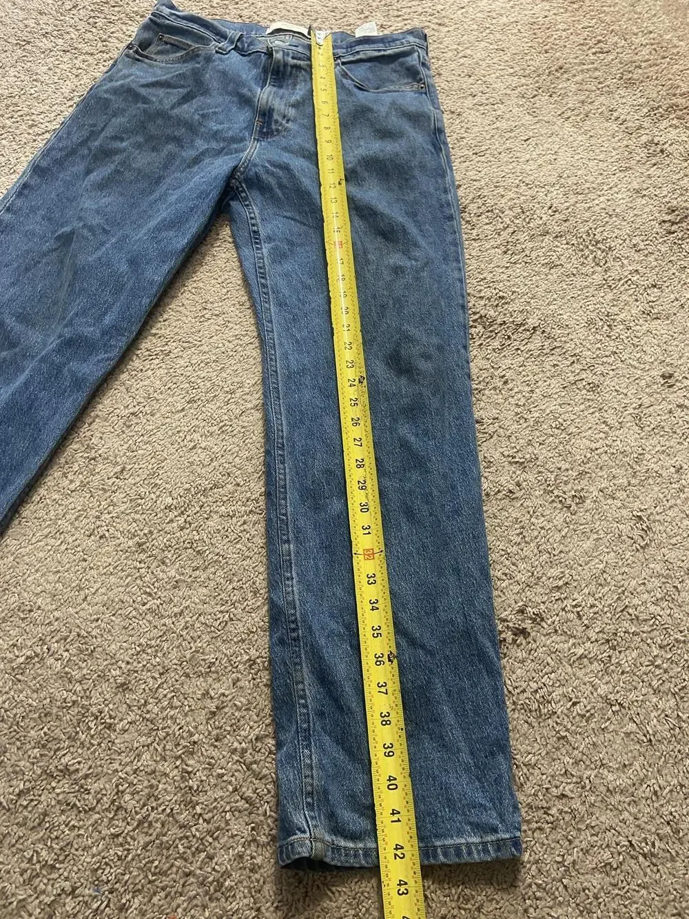 Hollister Baggy Jeans Mens 32x32 Blue Med Wash Relaxed Straight Denim Pockets